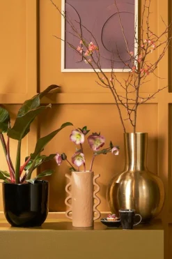 Decorative gold metal vase
