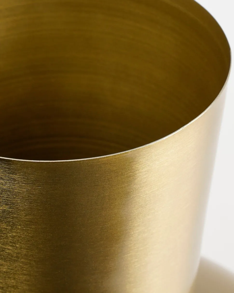Decorative gold metal vase