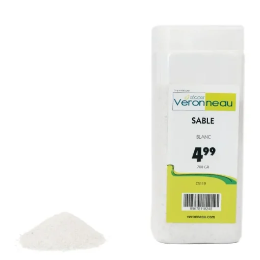 Decorative white sand, 700g
