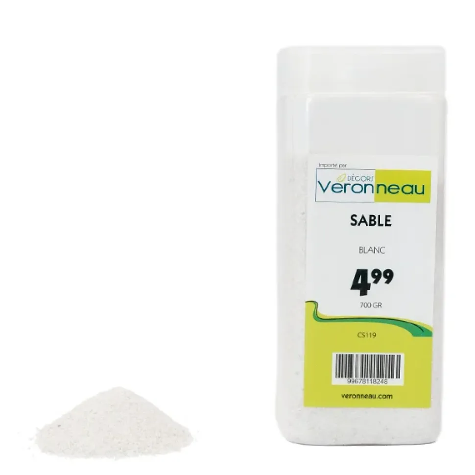 Decorative white sand, 700g