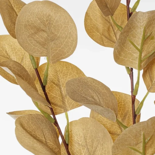 Eucalyptus brun pâle artificiel à feuilles rondes, 26″