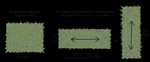 Expandable plant trellis (green structure), 39 x 78″