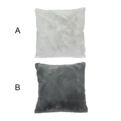Faux fur cushion, 17,5 x 17,5″