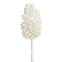 Frosted pinecone branch, 28"