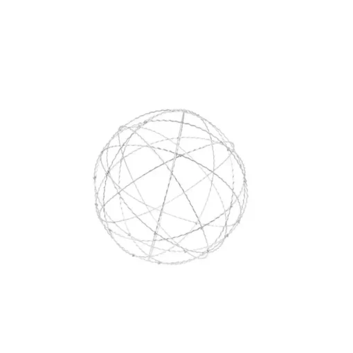 Galvanised metallic sphere, 8″