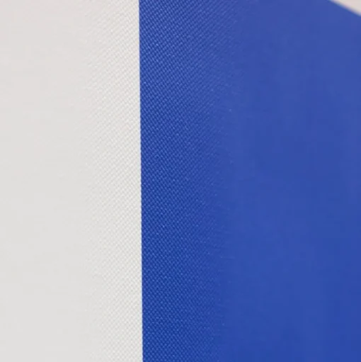Geometric beige and blue wall canvas, 24 x 36″