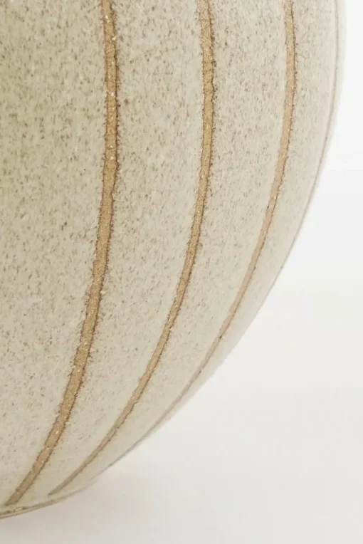 Glazed cream ceramic flower vase