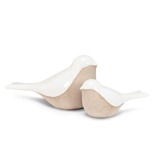 Glazed porcelain bird figurine, 6,5"