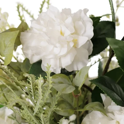 Green and white floral arrangement