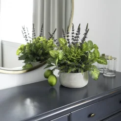 Grey cement pot, 4 x 7,5