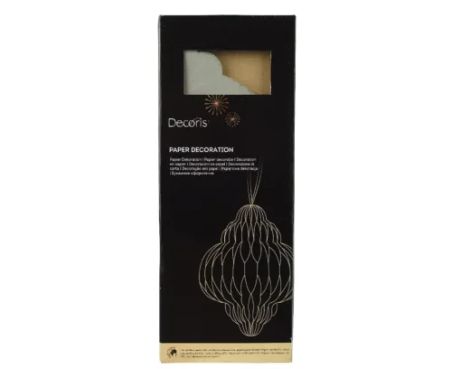 Grey paper tree ornament, 15,5"