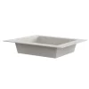 Grey plastic bowl, 2,5 x 12″
