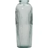 Grey striped recycled glass flower vase, 27,5 x 12"