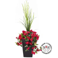 Jardinière extérieure de bougainvillier artificiel, 55″