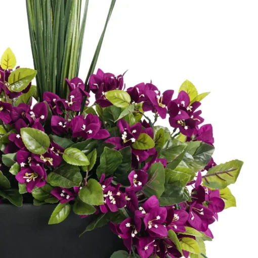 Jardinière extérieure de bougainvillier mauve artificiel, 50″