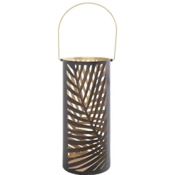 Lanterne en métal ajouré, 12 x 13″