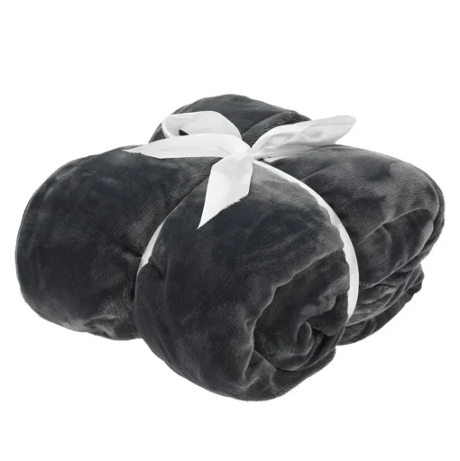 Large grey blanket, 67 x 51″