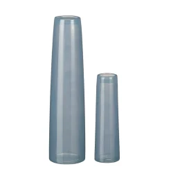Light blue single glass flower vase