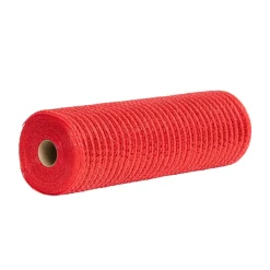 Lined red Christmas mesh, 30′ x 10"
