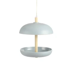 Mangeoire d’oiseaux en fibre végétale bleue, 14 x 8″