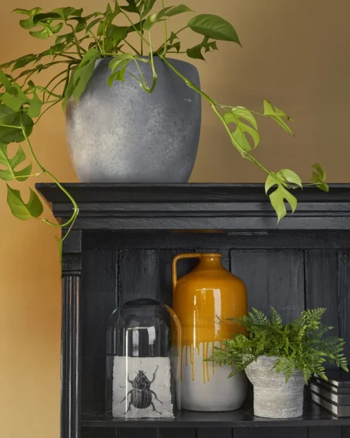 Marbled grey terracotta planter