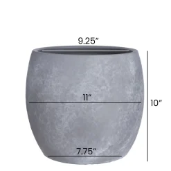 Marbled grey terracotta planter