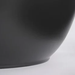 Matte black ceramic plant pot