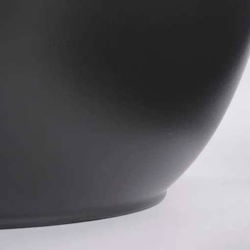 Matte black ceramic plant pot