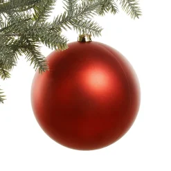 Matte red Christmas ornament, 8