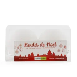Matte white Christmas ornaments, 6″