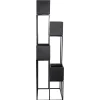 Metal plant stand with 4 pots, 73 x 20"