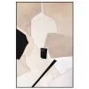 Minimalist beige wall art, 32 x 47″