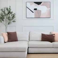 Minimalist beige wall art, 32 x 47″