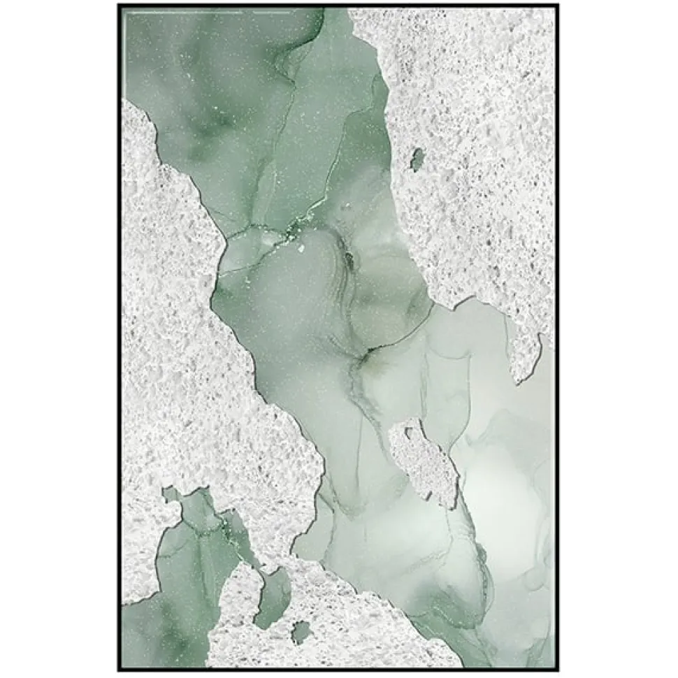 Mint green modern wall art, 32 x 47″