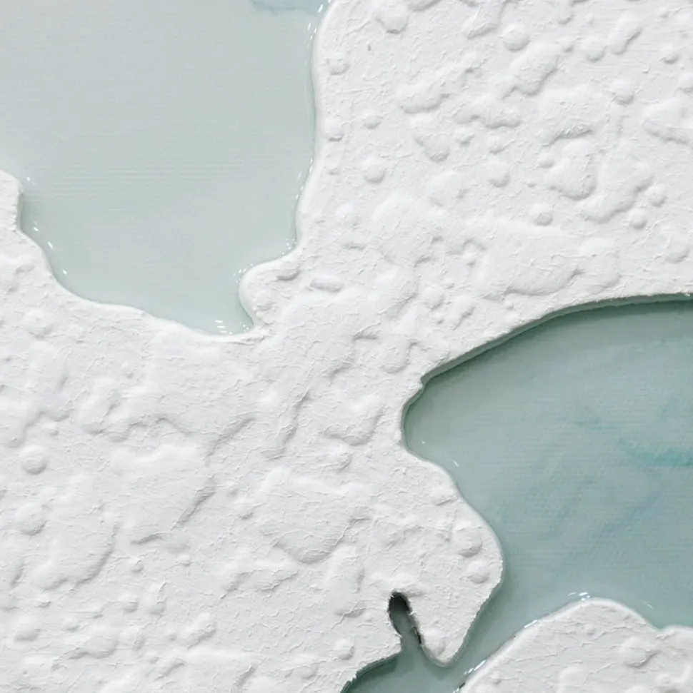 Mint green modern wall art, 32 x 47″