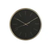 Modern black wall clock, 10 x 10″