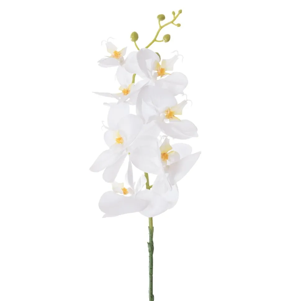 Orchidée phalaenopsis blanche artificielle, 33″