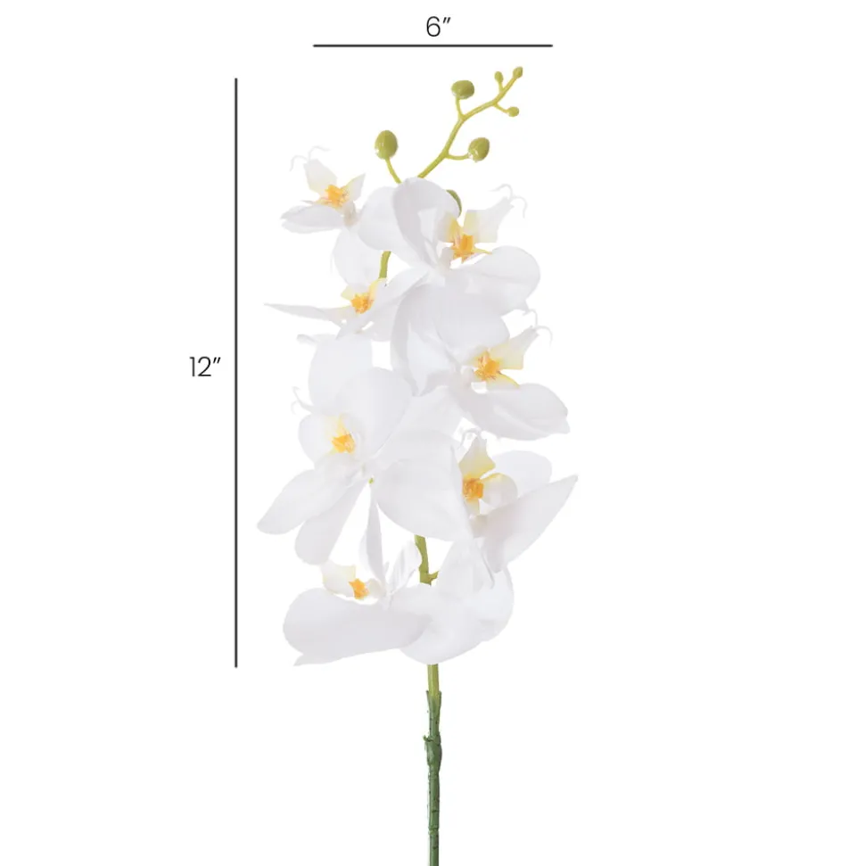 Orchidée phalaenopsis blanche artificielle, 33″