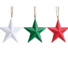 Ornement de Noël étoile unie, 3,5″