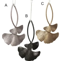 Ornement, feuillage de gingko, 5,5″
