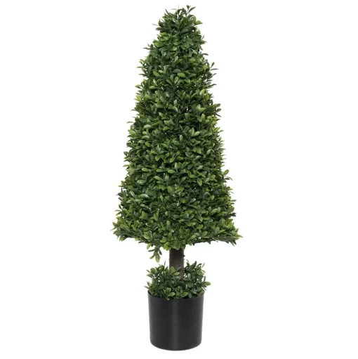Outdoor artificial boxwood topiary, 29″