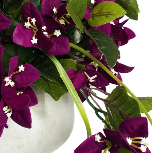 Outdoor artificial purple bougainvillea flower centerpiece, 12 x 12"