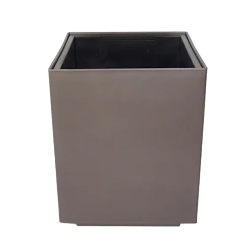 Outdoor brown plastic modern pot, 10,5 x 10,5"