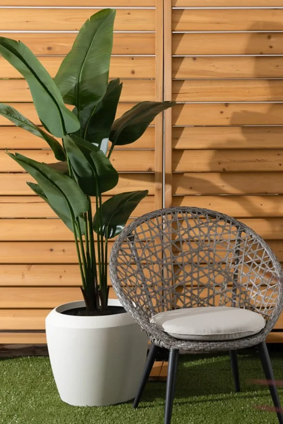 Outdoor chalk beige resin planter