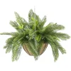 Outdoor hanging plant of artificial cycas, 22 x 32″