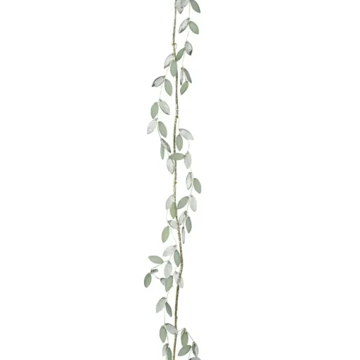Pale green foliage acrylic garland, 48"