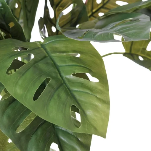 Pic de monstera andansonii artificiel au toucher réel, 22″