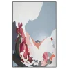 Pink paint lines wall art, 32 x 47″