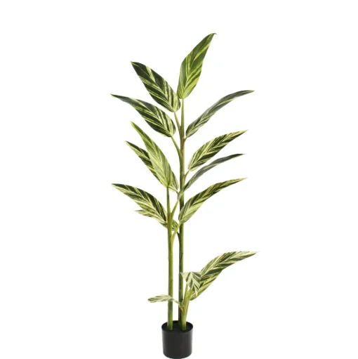 Plante artificielle d’alpinia vittata, 63″