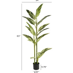 Plante artificielle d’alpinia vittata, 63″